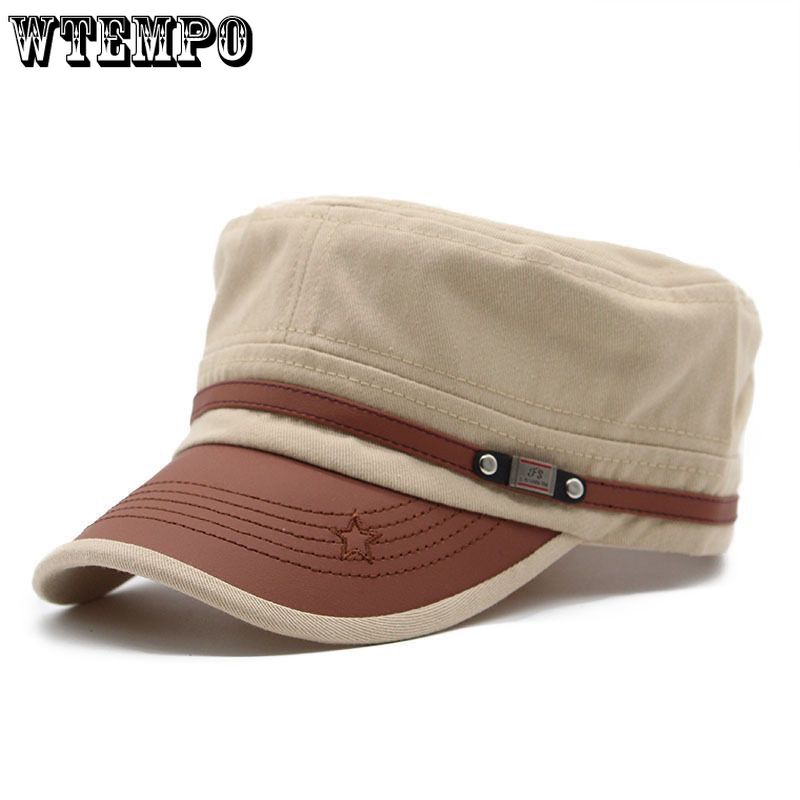 Men's and Women's Flat Top Hats Duck Tongue Hats in Spring Autumn and Winter Sun Hats Sun Hats