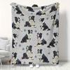 Cozy Border Collie Flannel Blanket - Warm Tear-Resistant | All-Season | Home Decor & Pet Lover Gift