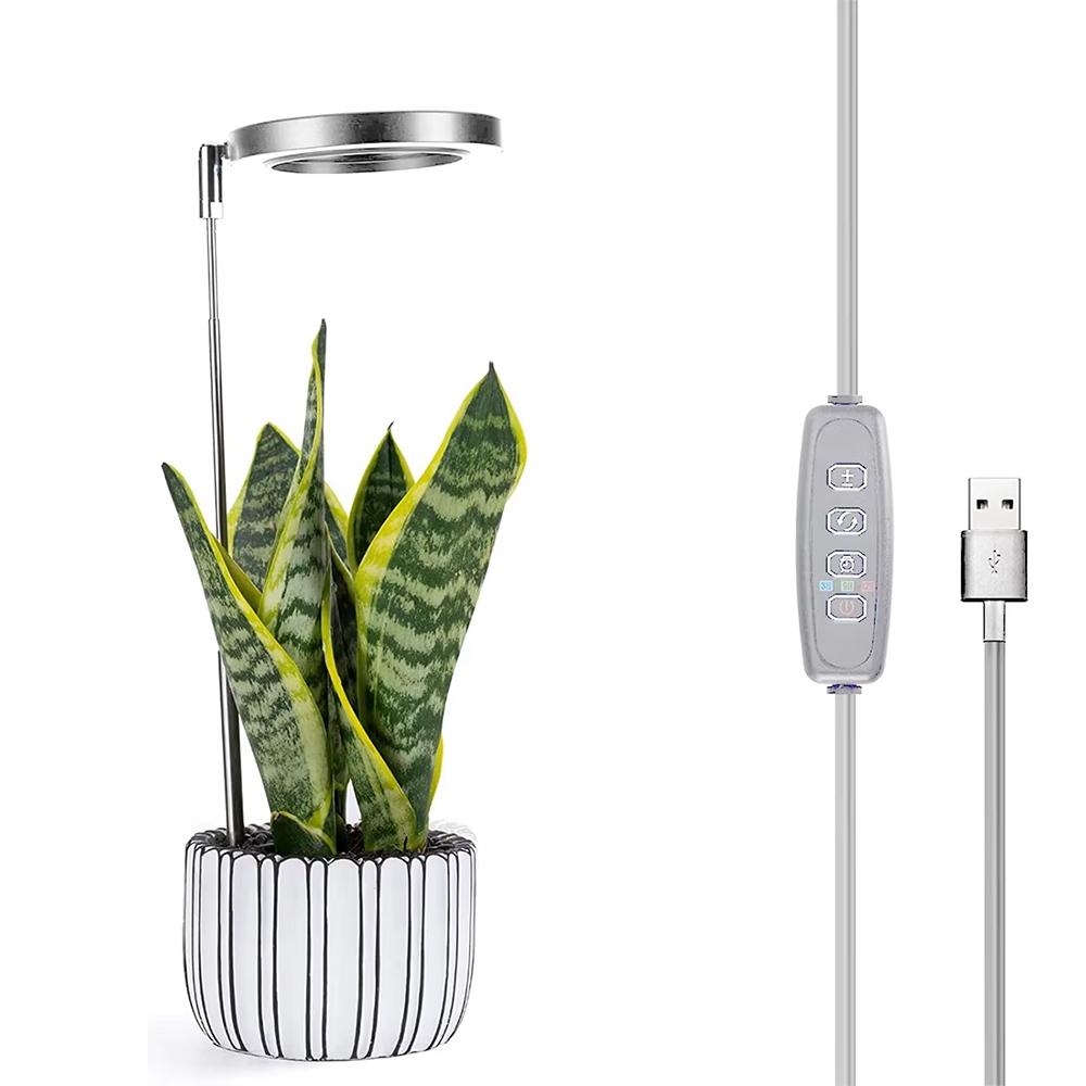 Grow Light Full Indoor Plants Height Adjustable Growing Lamp for Spectrum LED Plant Light with Timer 3/9/12H Dimmable Brightness