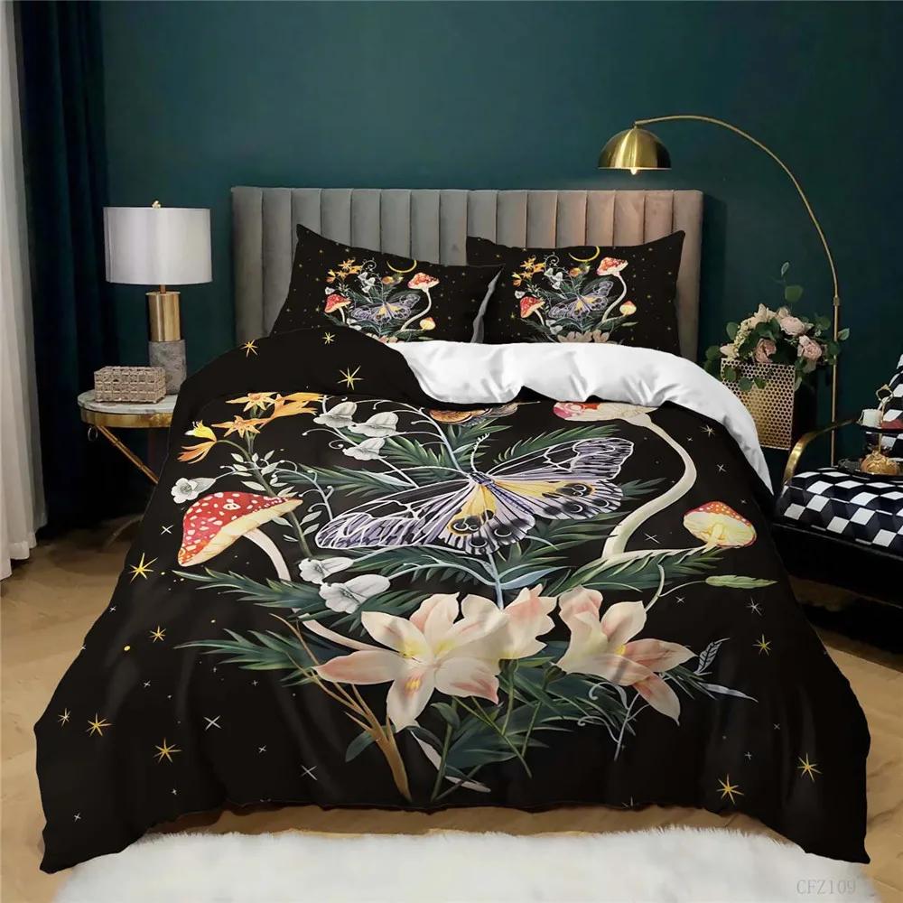 Duvet Cover Set Black High-grade Luxury Bedding Sets Gold Super King CalifKing Plus Size Home Textiles Bed Cover Pillowcases