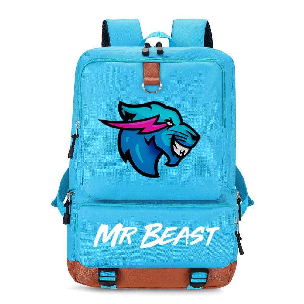 Mr. Beast Oxford Cloth Backpack Computer Bag Junior High School Students Personality Large Capacity Schoolbag