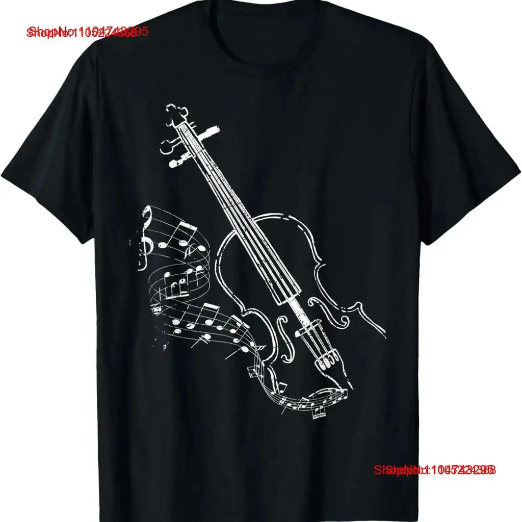 Beautiful Vintage Style Violin Design For Music Lovers T Shirt Washed graphic designer clothes Soft Casual vintage Washed