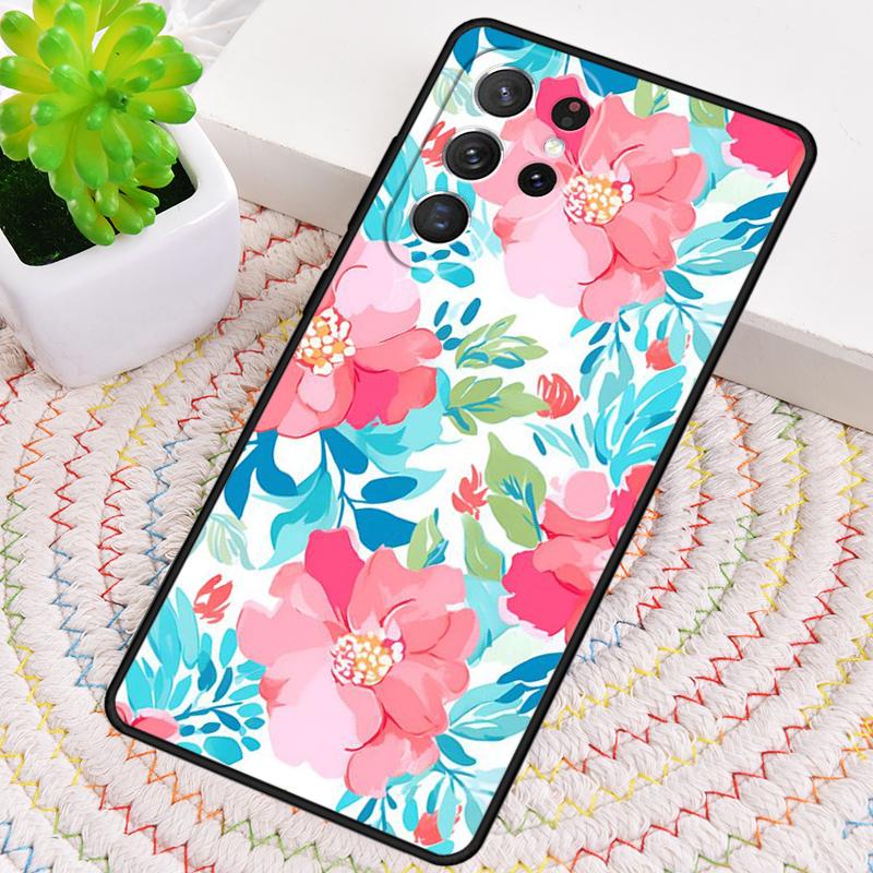 Floral Pattern Flower Phone Case for Samsung Galaxy Note 10 Pro S26 Ultra S23 S24 FE S25 S21 S22 PLUS Shockproof Cove