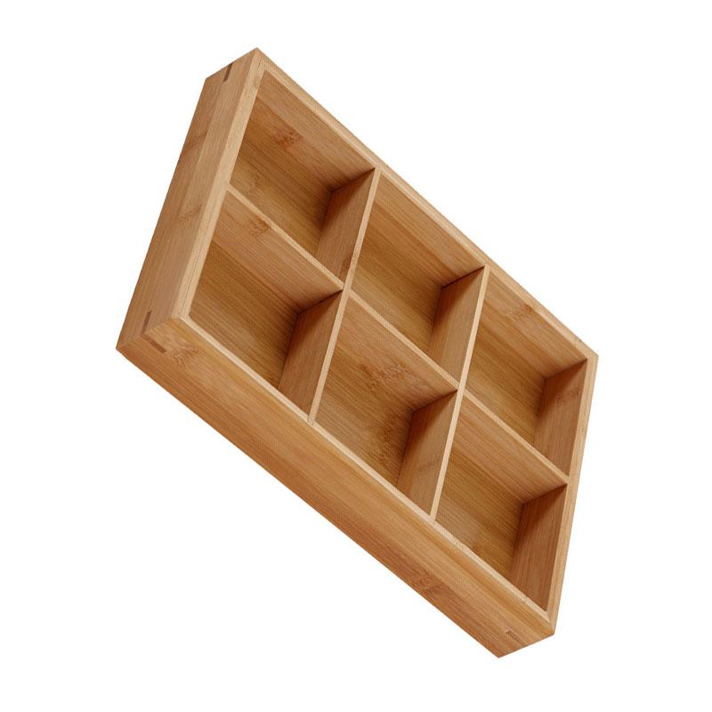 Divided Wooden Tray Multi Compartments Serving Tray for Hot Pot Restaurants Sushi Plate 6