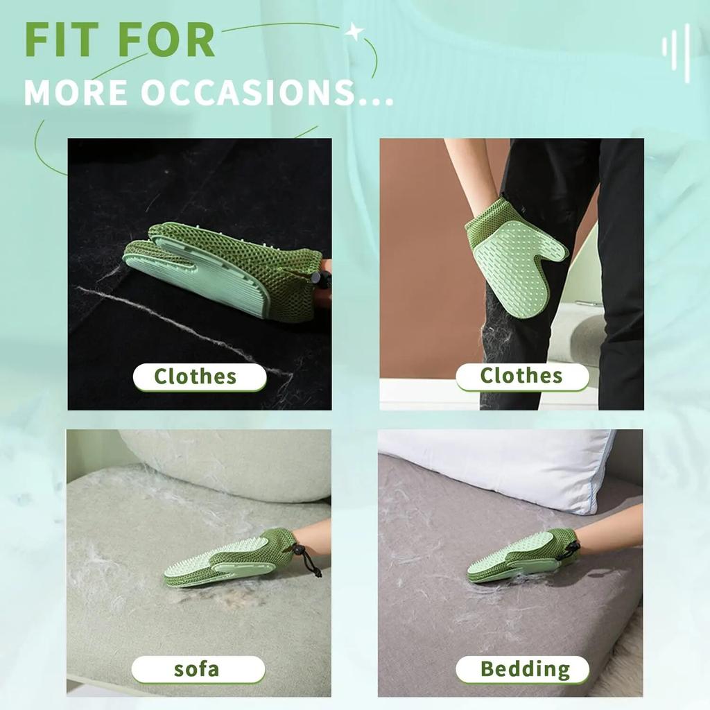 Cat Hair Glove & Pet Fur Remover Glove, Dog Grooming Glove Brush for Shedding,Pet Hair Remover Mitt for Cleaner, Grooming Glove