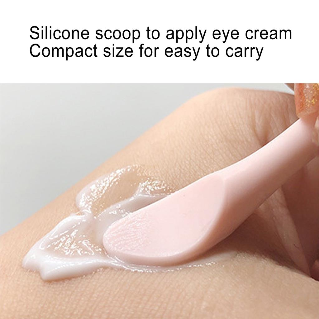 2pcs Eye Cream Applicator Stick Double Headed Silicone Jadestone Wrinkles Remove Eye Massage Tool Pink