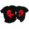 King Queen Couples T Shirt Love Jigsaw Print Couple Tshirt Summer Fashion Woman T-shirt Casual O-Neck Tops Lovers Tee Shirt