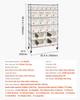7-Tier Rolling Bin Storage Rack, 22 Organizer Bins, Bin Rack Storage Steel Wire Shelving System with Wheels, Mobile Tool Organizer for Garage,