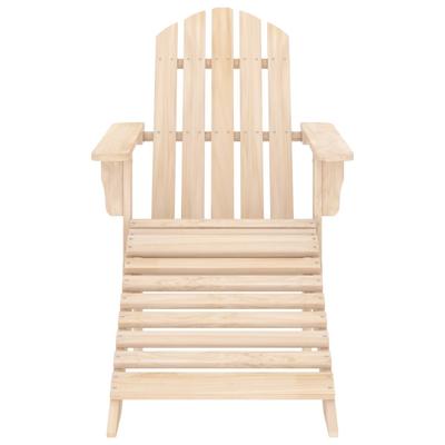 Adirondack Garden Chair with Footrest Solid Pine Wood