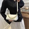 Urban Minimalist Style Pure Color Chain Small Square Shoulder Bag