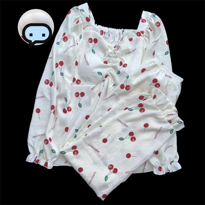 

Harajuku Style Colourful Love Y2K Print Pajamas Set for Women Korean Casual All-match Women s Pajamas V-neck Autumn New Homewear XXL