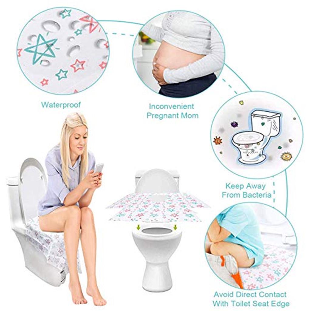 Disposable Toilet Seat Covers Public Restrooms, Extra Large Full Cover 20 Packs