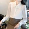 Navava Women Lovely Frill Collar Long Sleeve Blouse Nb2928