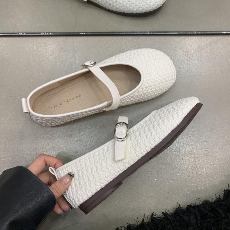 

Fashion Silver Mary Jane Shoes Women s Shallow Mouth 2025 Summer New Versatile Ultra Light Flat Slip-on Casual Single Shoes 40