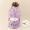 Dziecięcy Zimowy Ciepły Dzianinowy Zestaw Czapka z Pomponem Szalik Rękawiczki Zestaw 3 Szt. Lub Pojedyncza Czapka Beanie Wiatroodporna Ochrona Uszu Dla Chłopców Dziewczynek Zimna Pogoda Na Zewnątrz