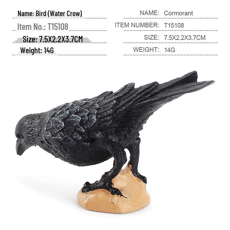 Cross-border Bird Figurines: Peony Parrot, Cormorant & Water Crow Statues