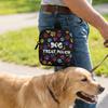 Zipper Closure Pet Training Reward Bag Transparent Window with Hook Dog Snack Bag Colorful Waterproof Dog Feeding Bag Daily Use