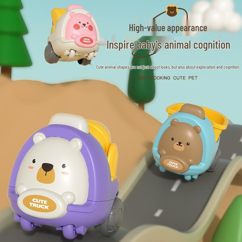 Cute Cartoon Animal Construction Vehicle Toy - Educational Gift for Boys & Girls