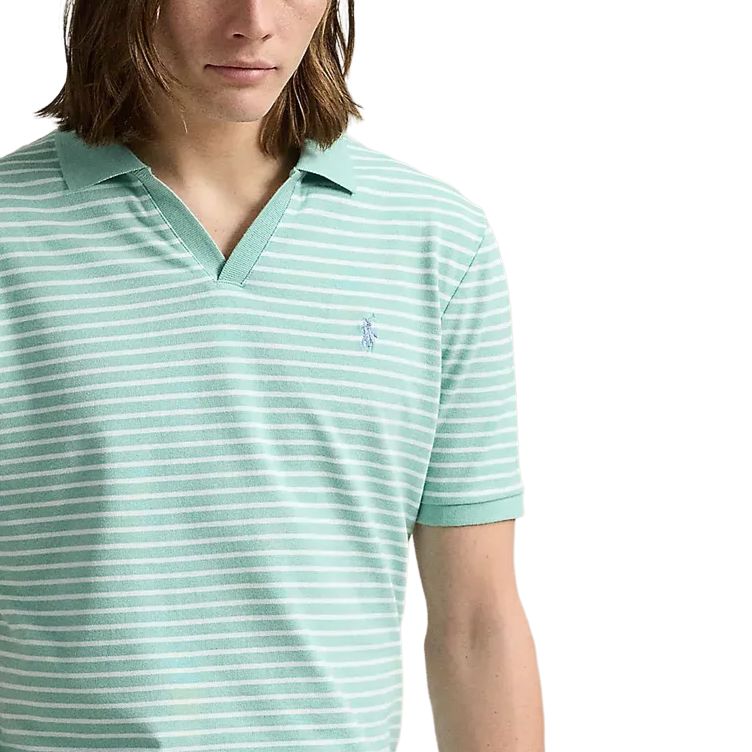 Polo Ralph Lauren Ss25 Striped Logo Embroidered Short Sleeve T-Shirt Men tops 710970111-003
