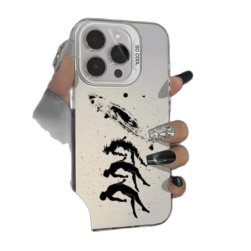 The new foreign trade model is suitable for Apple 15 colored silver iPhone14promax creative 13/11 matte 16 protective case 17.