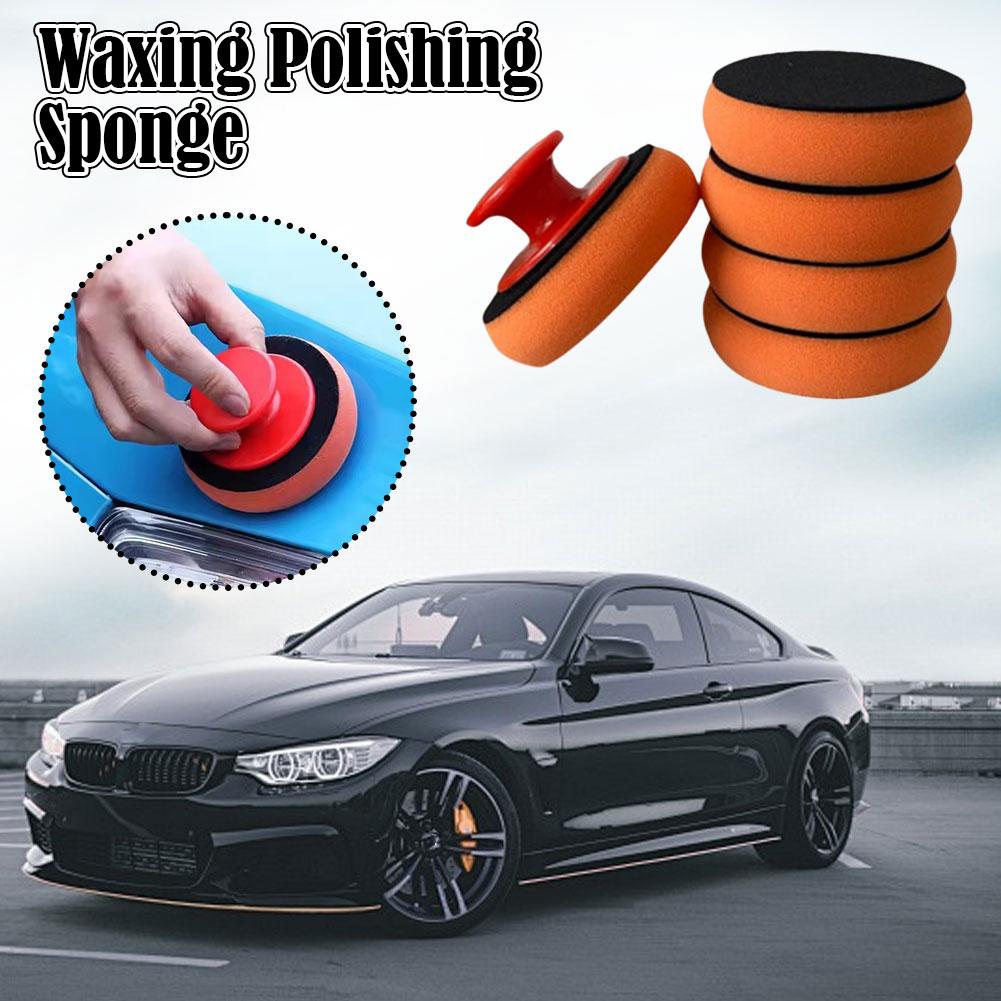 Car Waxing Polishing Tool Car Wash Sponge Car Beauty Care Products Waxing Sponge Suit Car Cleaning Accessories for Car P8M4
