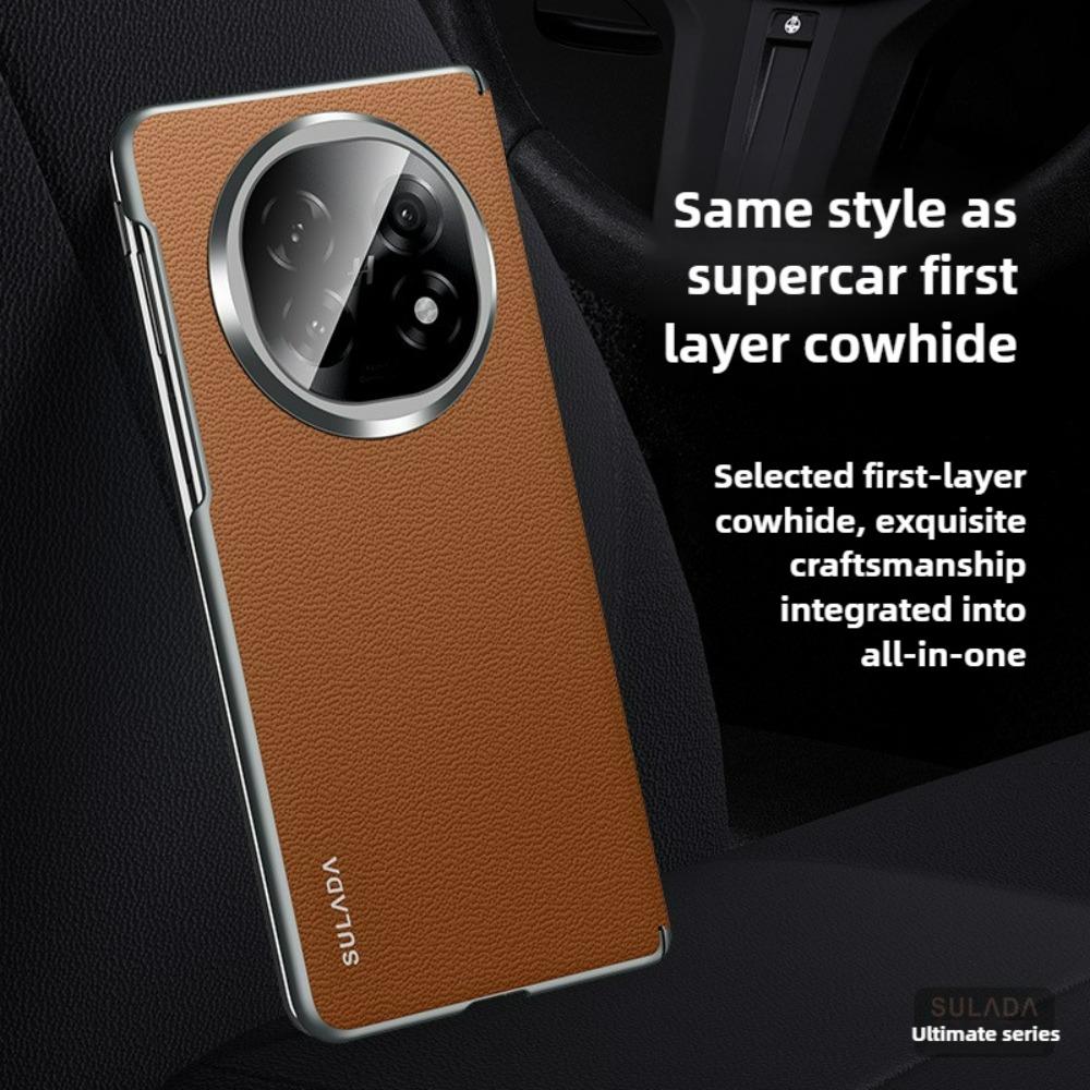 Pouzdro MagSafe pro OPPO Find N5 s vysoce kvalitním matným koženým skládacím pantem, vestavěným magnetickým bezdrátovým nabíjením a nárazuvzdorným pevným pouzdrem