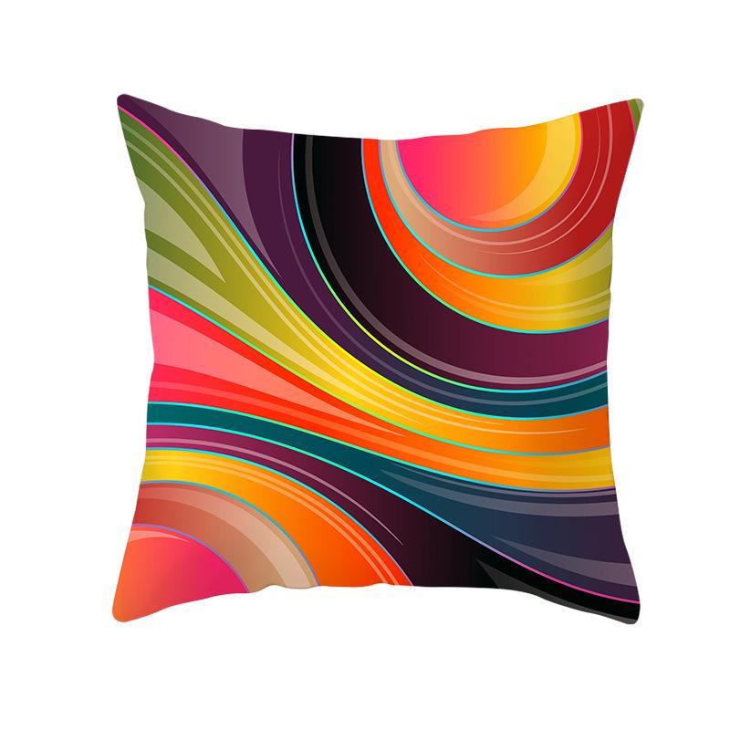 Household Products Colorful Printed Geometric Mirror Space Pillow Case Cushion Waist Pillow Case