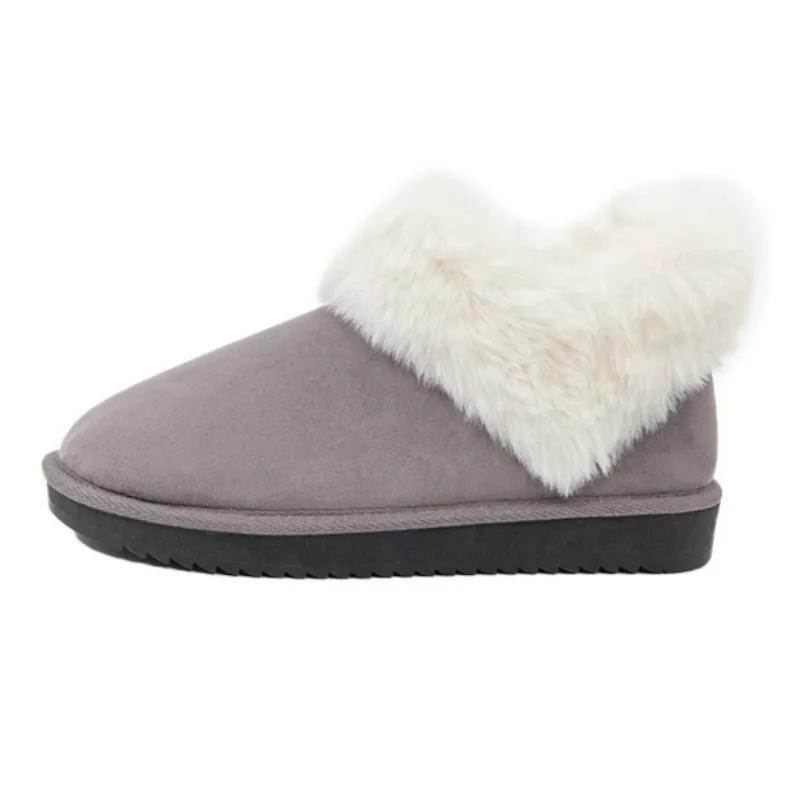 Fashion Fashion Heart Fluffy Fleece Trim Design Brand Ankle Boots Women High Quality Faux Suede Snow Boot Winter Cozy Warm Platform Boot