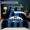 SC Paderborn 07 Pattern Bedding uilt Set uilt Cover Pillowcase Home Decoration Birthday Gift (1 * duvet cover + 2 * pillowcase without core)