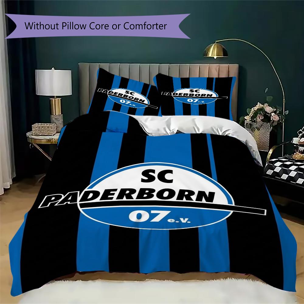 SC Paderborn 07 Pattern Bedding uilt Set uilt Cover Pillowcase Home Decoration Birthday Gift (1 * duvet cover + 2 * pillowcase without core)