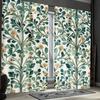 Green Leaf Floral Pattern Curtains Polyester Fabric Suitable Living Room Bedroom Decoration Curtain Vintage Made Of Washable Great Ready