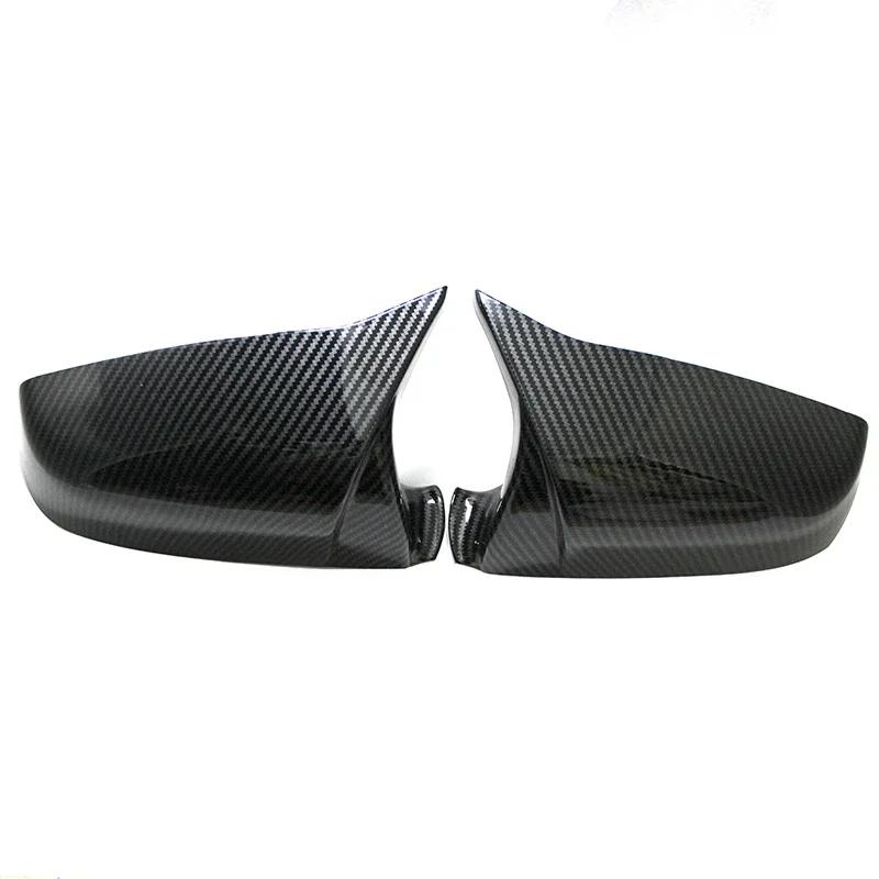 Carbon Fiber Pattern Black Side Wing Rearview Mirror Cover Cap for BMW 5 6 7 Series E60 E61 E63 E64 F06 F07 F10 F11 F13 F01-F04