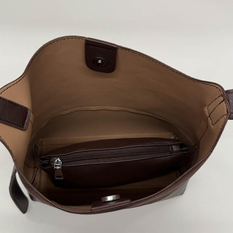 PU Shoulder Bag for Women with Suede and Smooth Panel Design Ideal for Daily Use Work