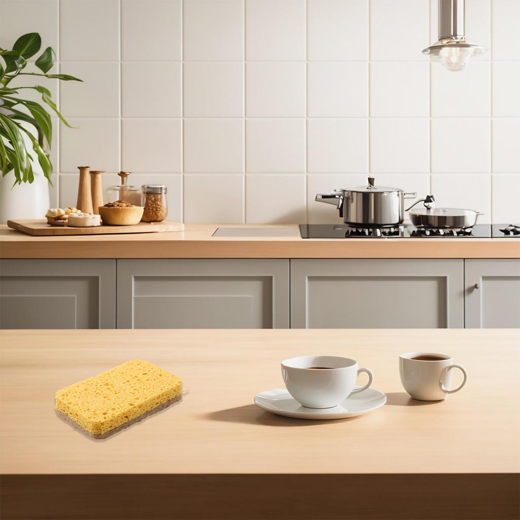 Eco Compostable Dish Sponge 20 Pack for Heavy Duty Kitchen Cleaning Tasks