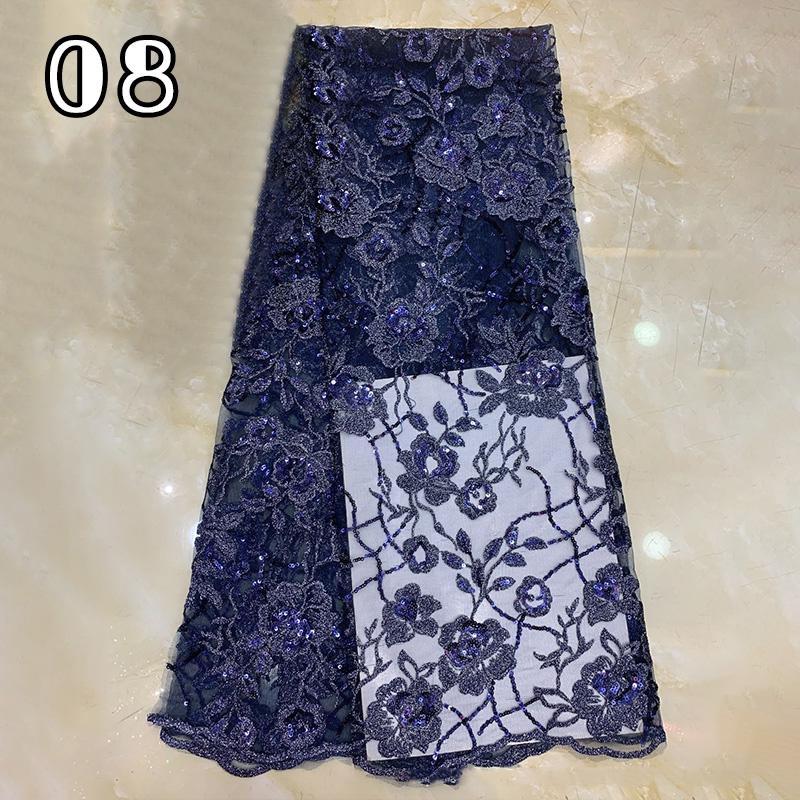 91*130cm Sequin Tulle Lace Fabric High Quality Groom Nigerian Embroidery African Lace Fabric For Diy Sewing Evening Party Dress