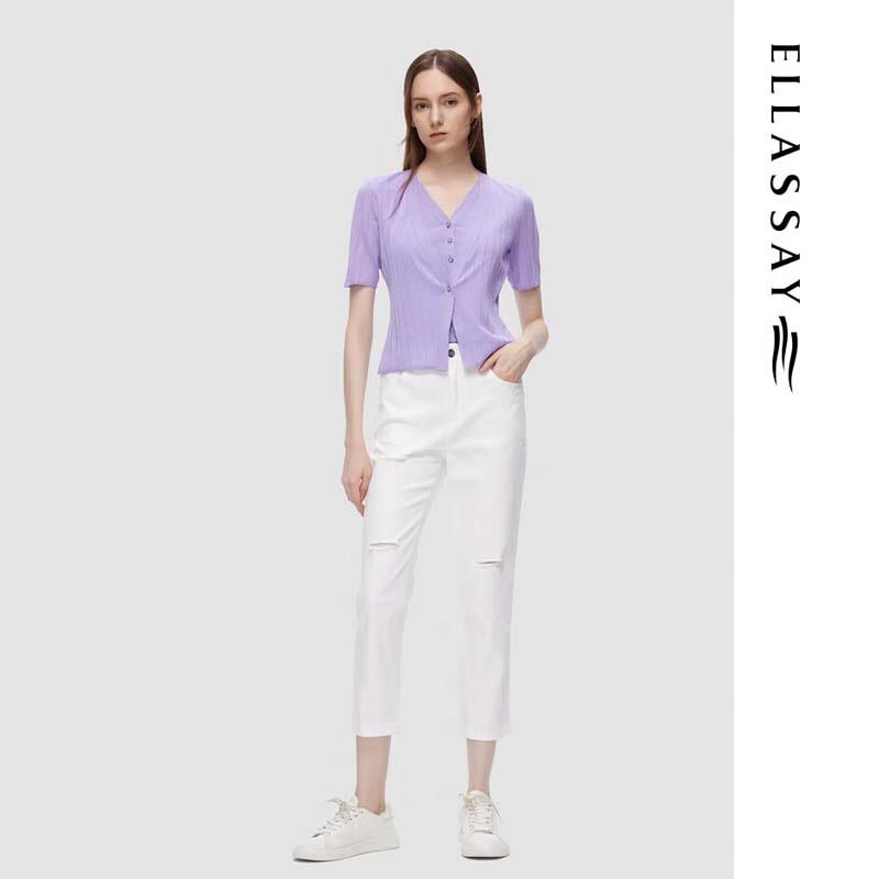 ELLASSAY Women's V-neck Knit Top