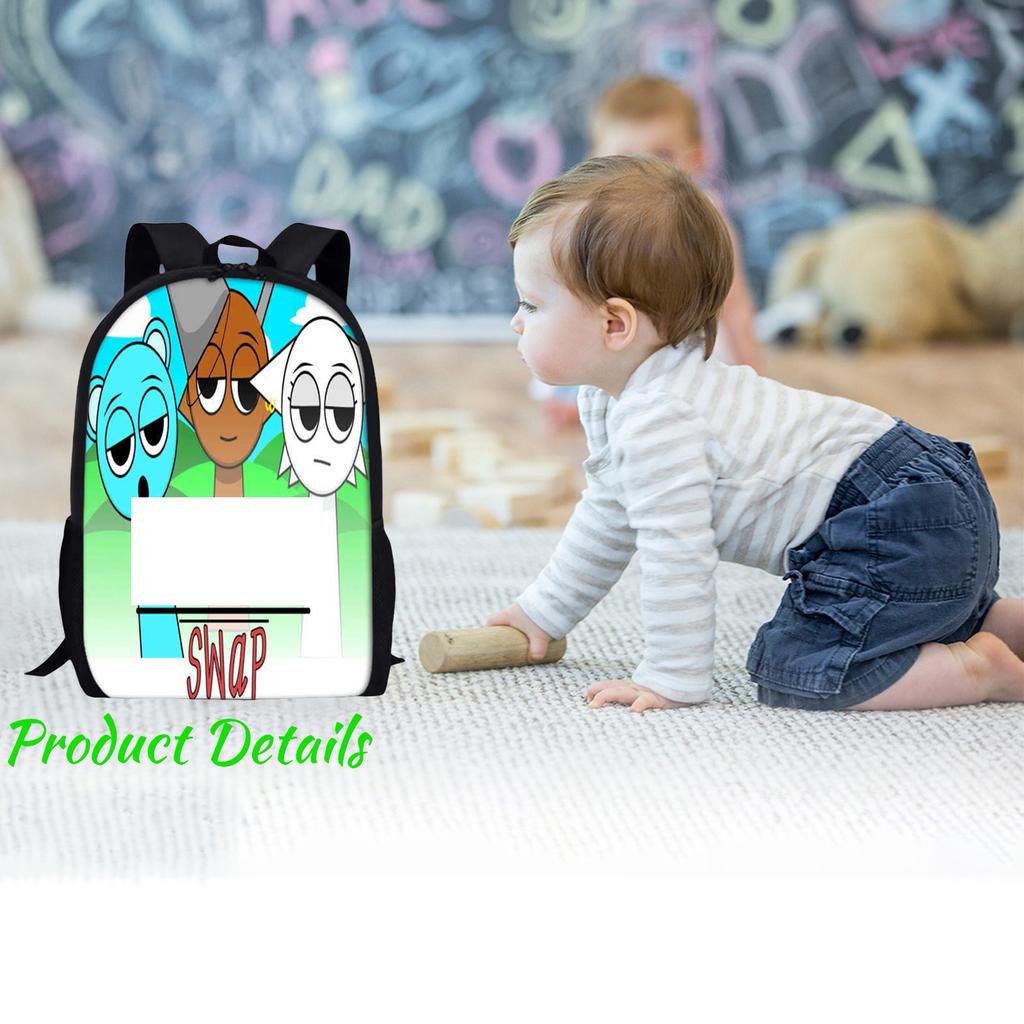 Large Capacity Backpack For Primary And Secondary School Students, Cartoon Shoulder Bag And Pencil Case For Children