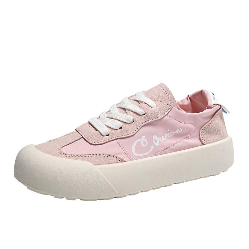 2025 summer new soft sole fashion candy color women's shoes round head lace-up casual sports moral training shoes women's