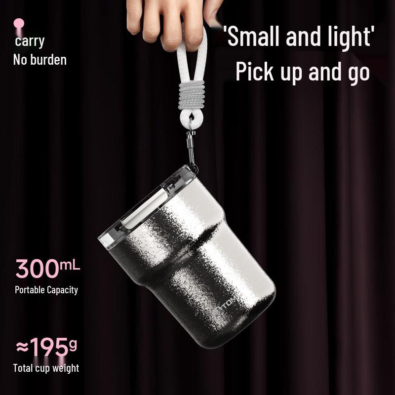 TOMIC BOBO Pure Titanium Insulated Coffee Tea Cup 300ml