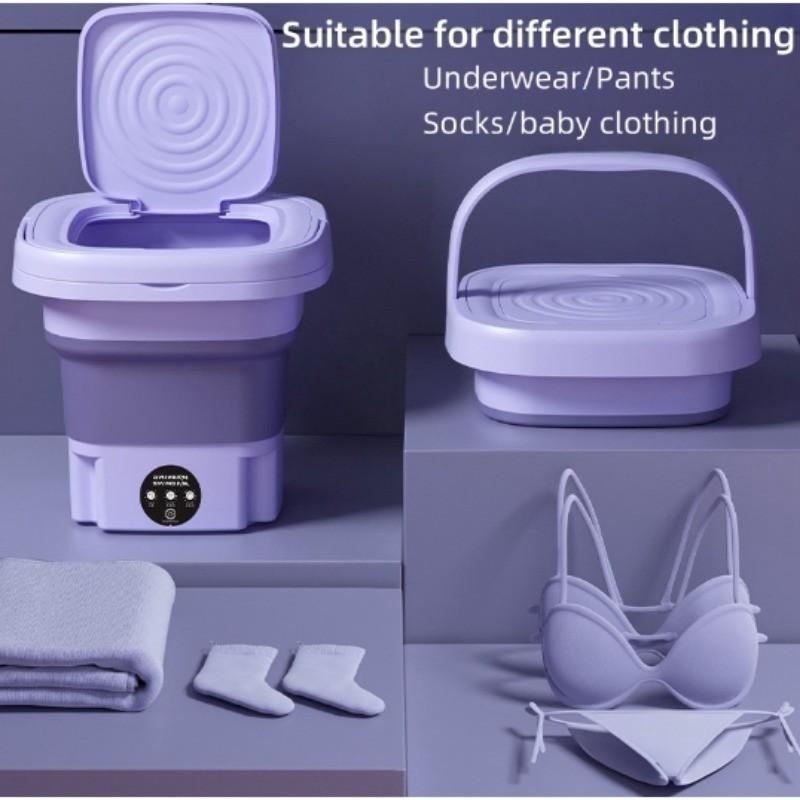 Large Portable Electronic Mini Washing Machine Dormitory Underwear Laundry Machine Capacity Foldable Washing Machine