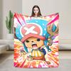 Tony Chopper Flannel Blanket Winter Anime Warm Bedding Throws for Kids Adult Couch Bed Fluffy Bedspread Sofa Bed Cover