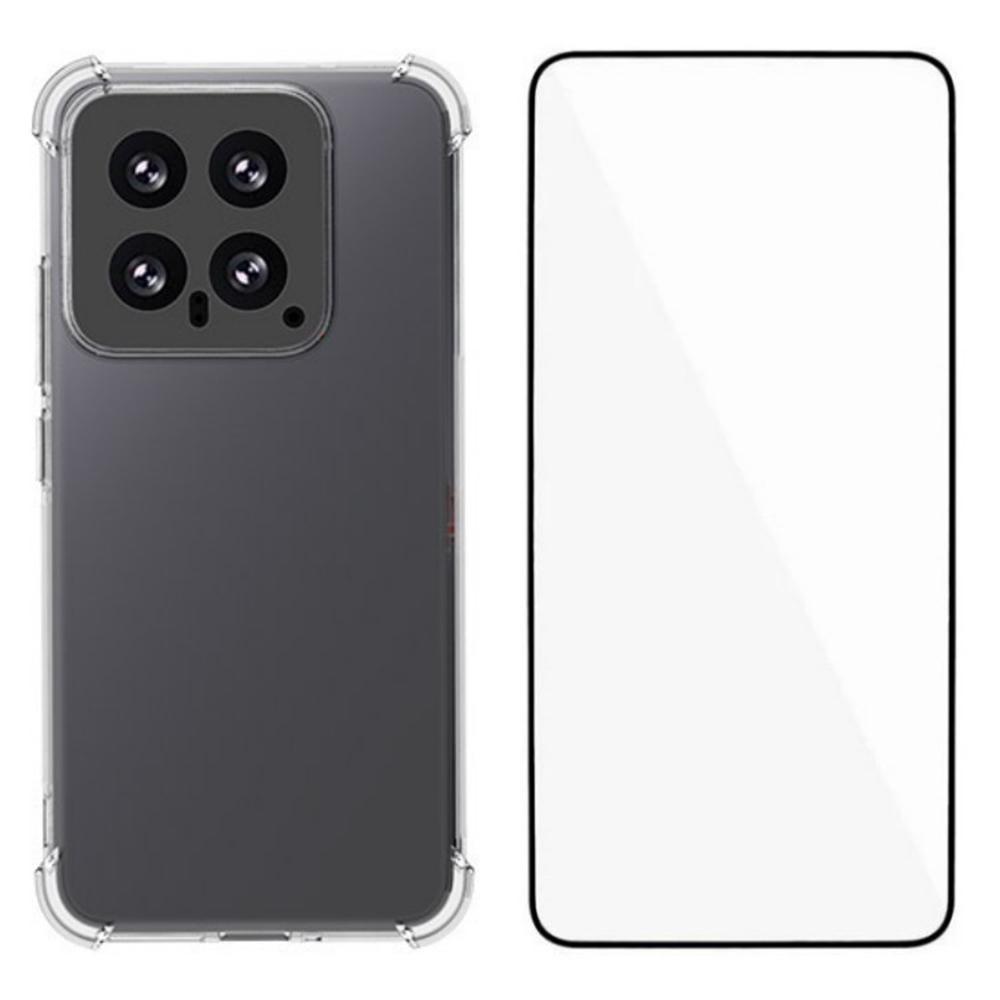 WANLONFENG WL Series for Xiaomi 14 TPU Case 2.0mm Phone Cover with Tempered Glass Film