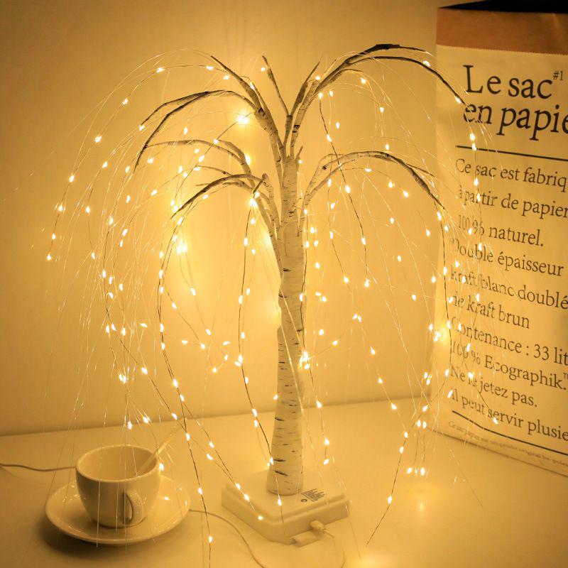 Cross-border Christmas LED Tree Lights: Indoor Copper Wire Firefly Decoration for Festive Arrangements