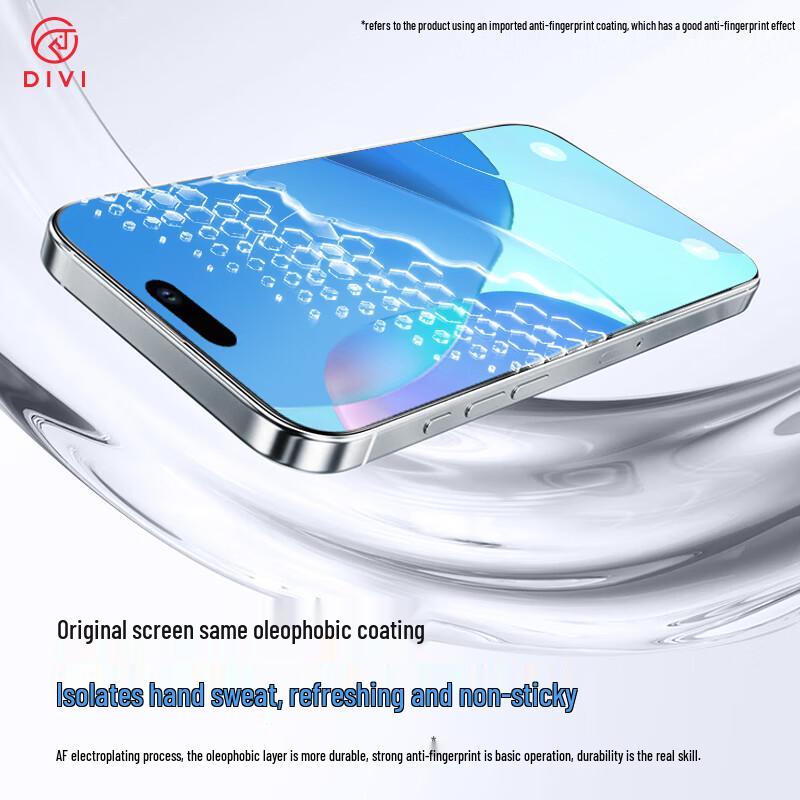 DIVI Anti-Blue Light Eye Protection Tempered Glass Screen Protector for iPhone 16 Plus/15 Plus