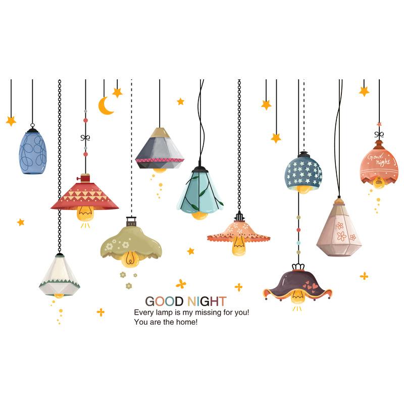 Simple Chandelier Dining Room Wall Self-adhesive Living Room Bedroom Decoration Room Layout Wall Sticker Wall Sticker Creative Sticker