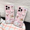 Cute Hello Kitty Print Phone Case, Pink Camera Frame Protective Cover for iPhone