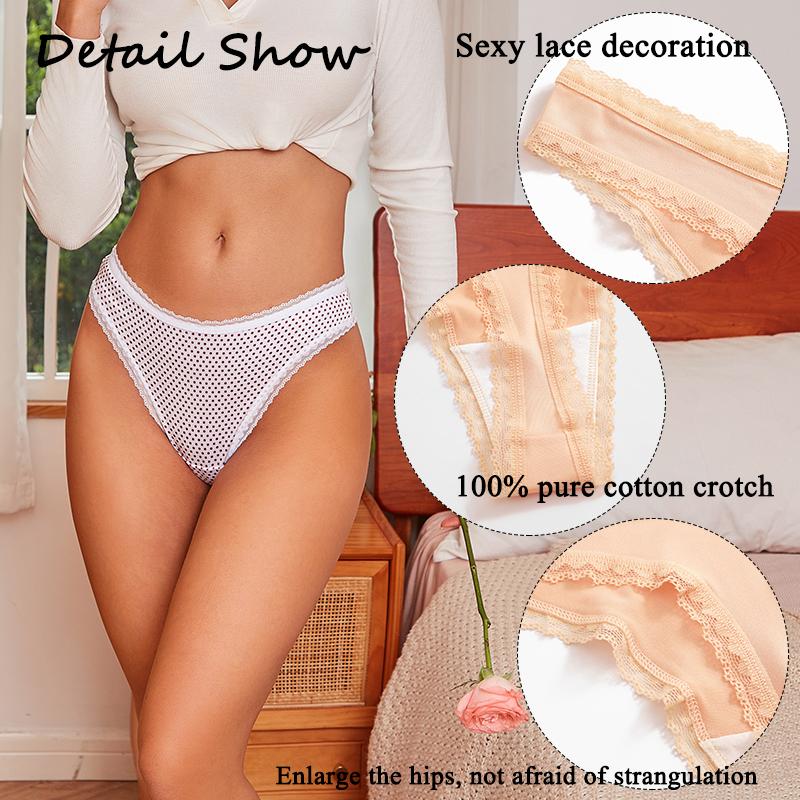 FINETOO 3Pcs Lace Panties Sexy G-String Women's Underwear T-Back Lingerie for Female Panties Underpants Briefs Thong Intimates