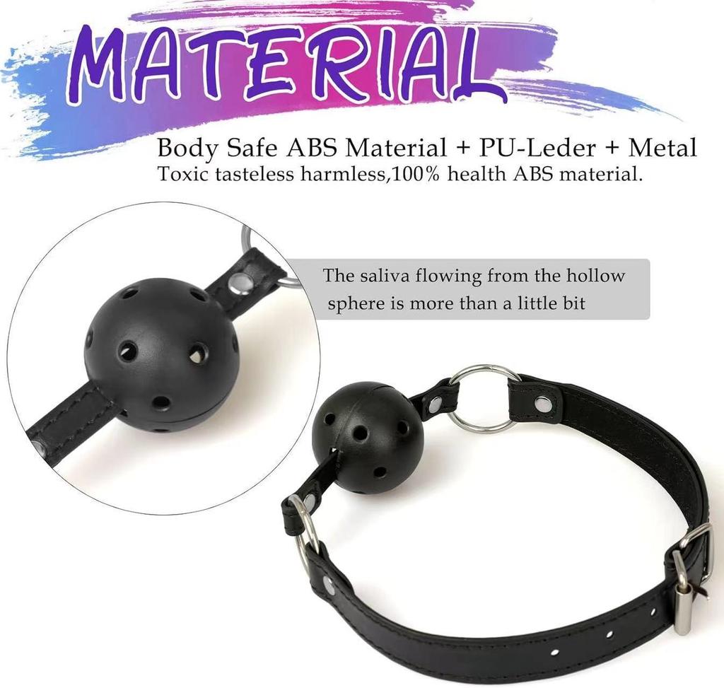 SM Bondage Set: Nipple Clamp, Ball Gag, and Anal Plug for Couples
