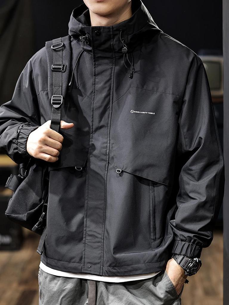 American Trendy Men's Waterproof Mountaineering Jacket 2024 - Autumn New Style Warm Outdoor Commuting Workwear