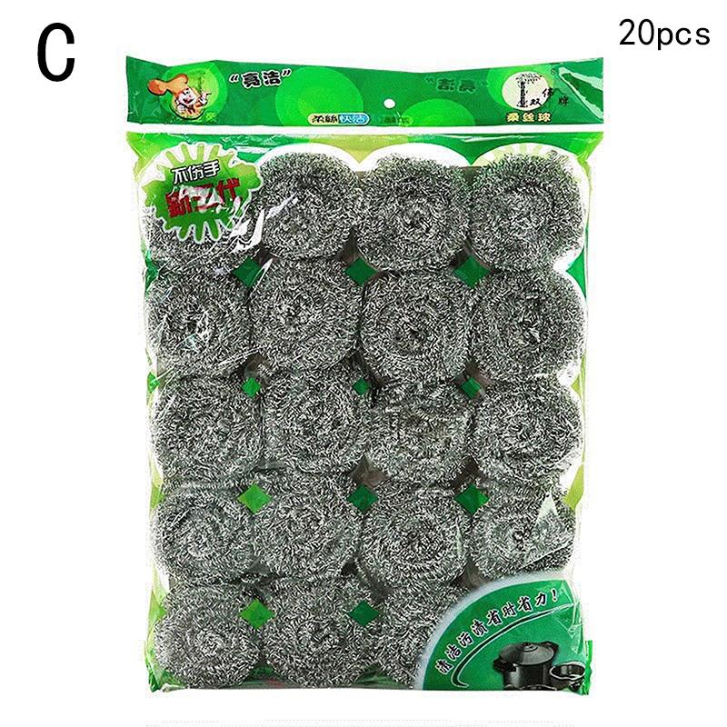 5/10/20pcs Stainless Steel Cleaning Ball Brushes Household Cleaning Tool Cleaning Balls Kitchen Utensils High Quality Tools